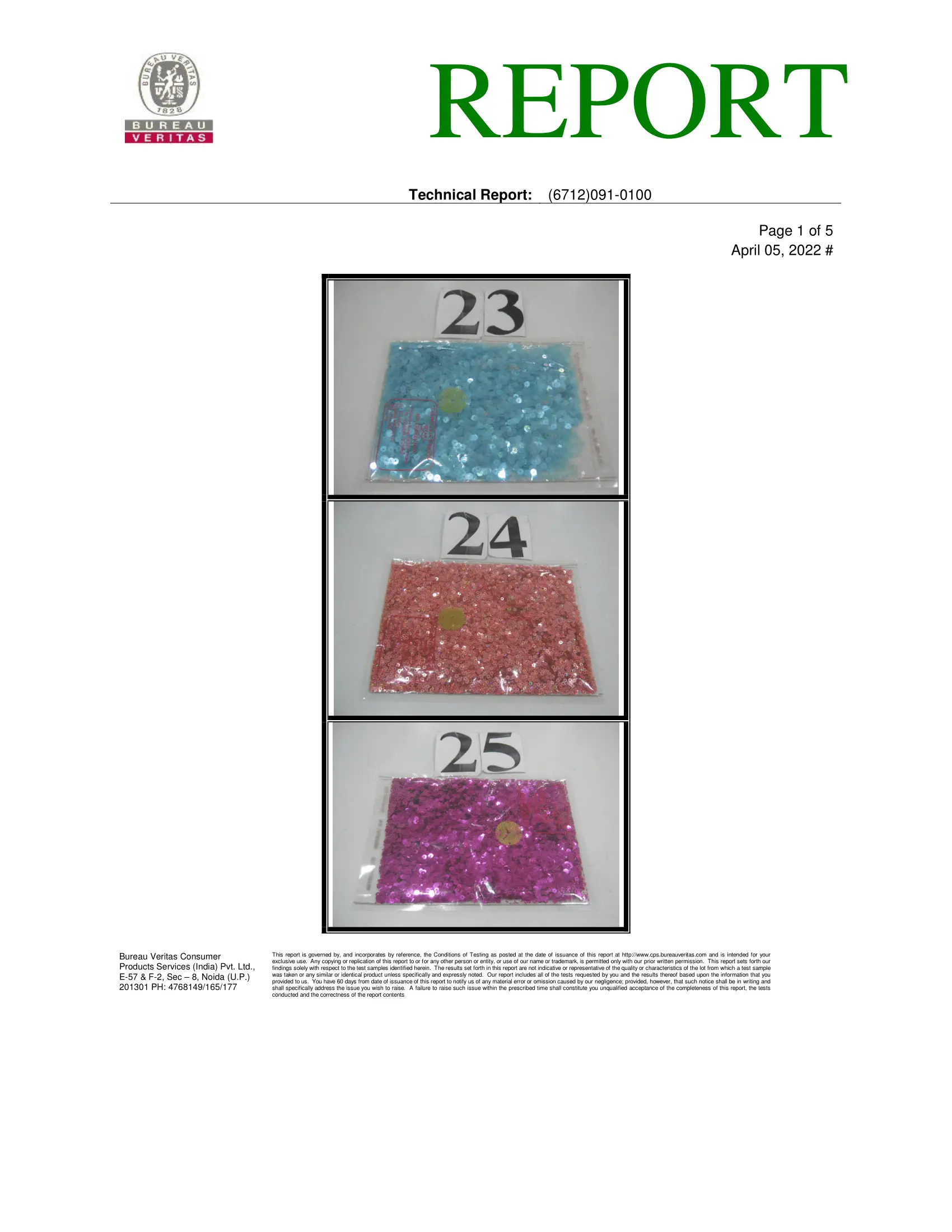 Bureau Veritas test report