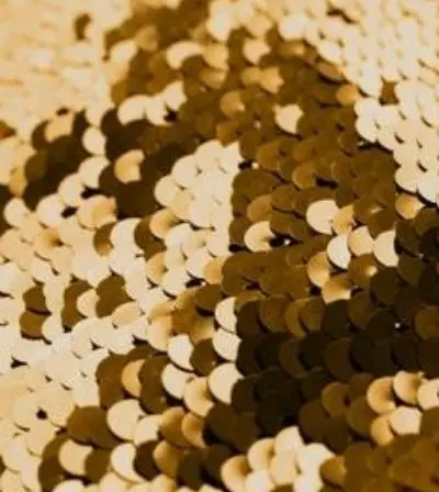 Close-up of gold sequins